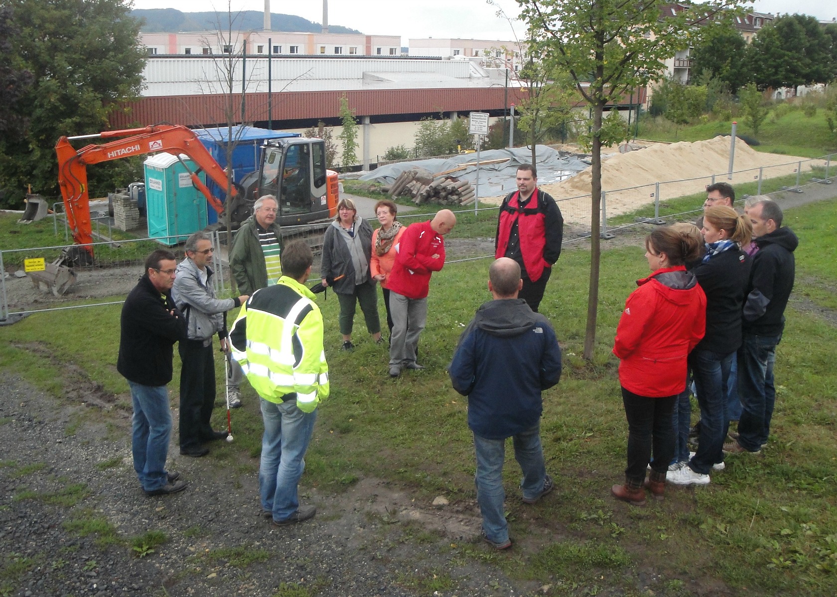 Jena Winzerla. Begehung Beachvolleyballplatz 12.09.13