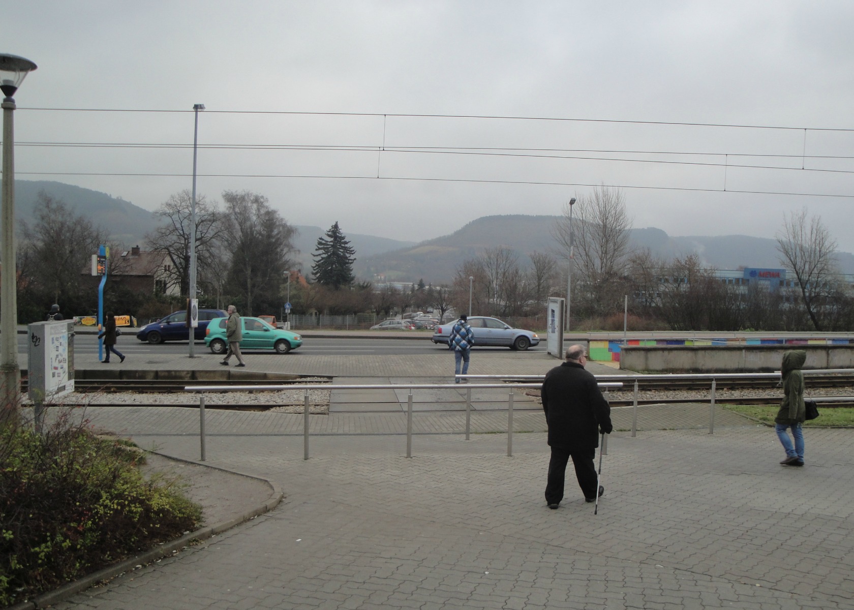 Jena Winzerla. Ampel am Damaschkeweg