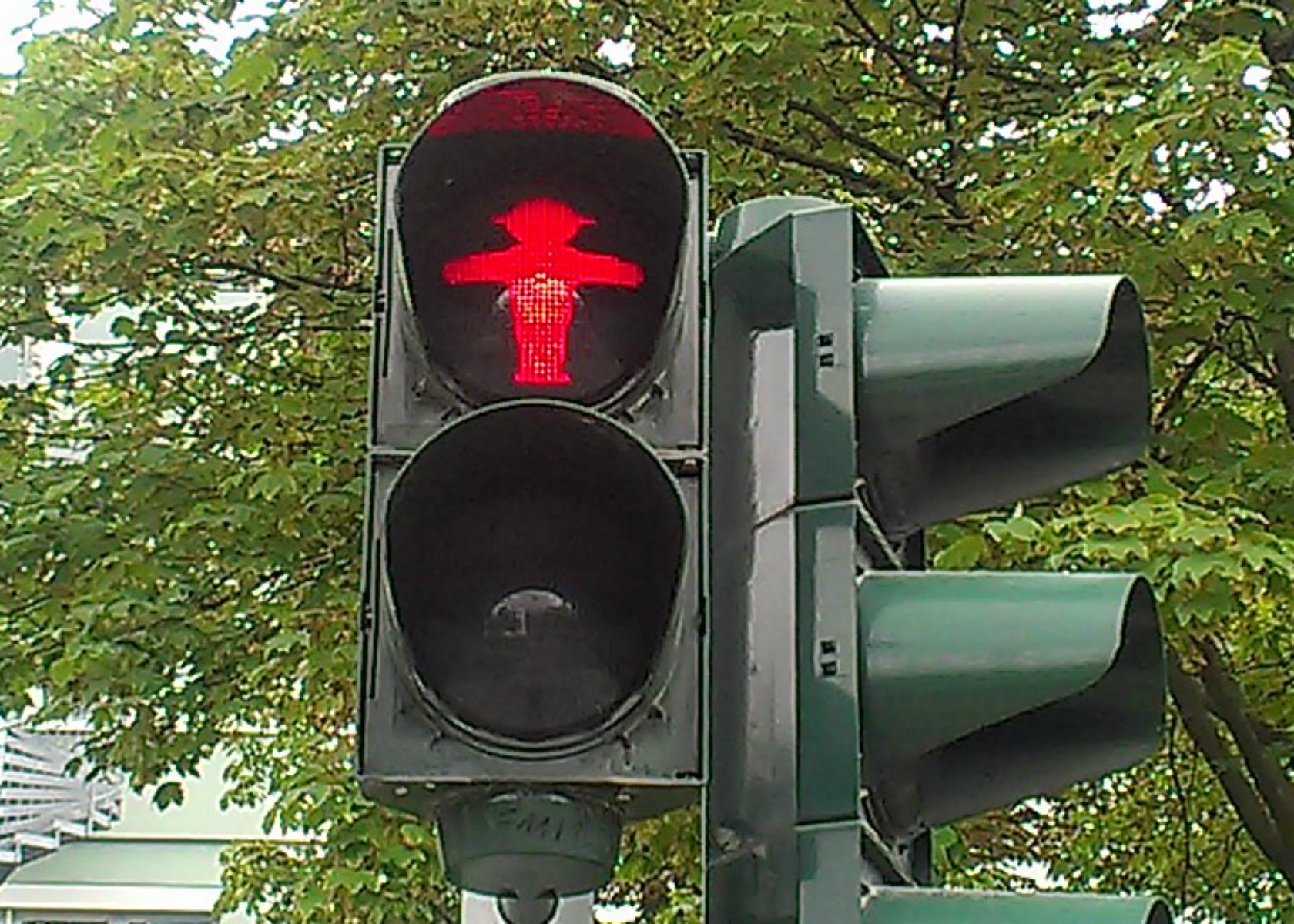 Jena Winzerla. Ampel rot