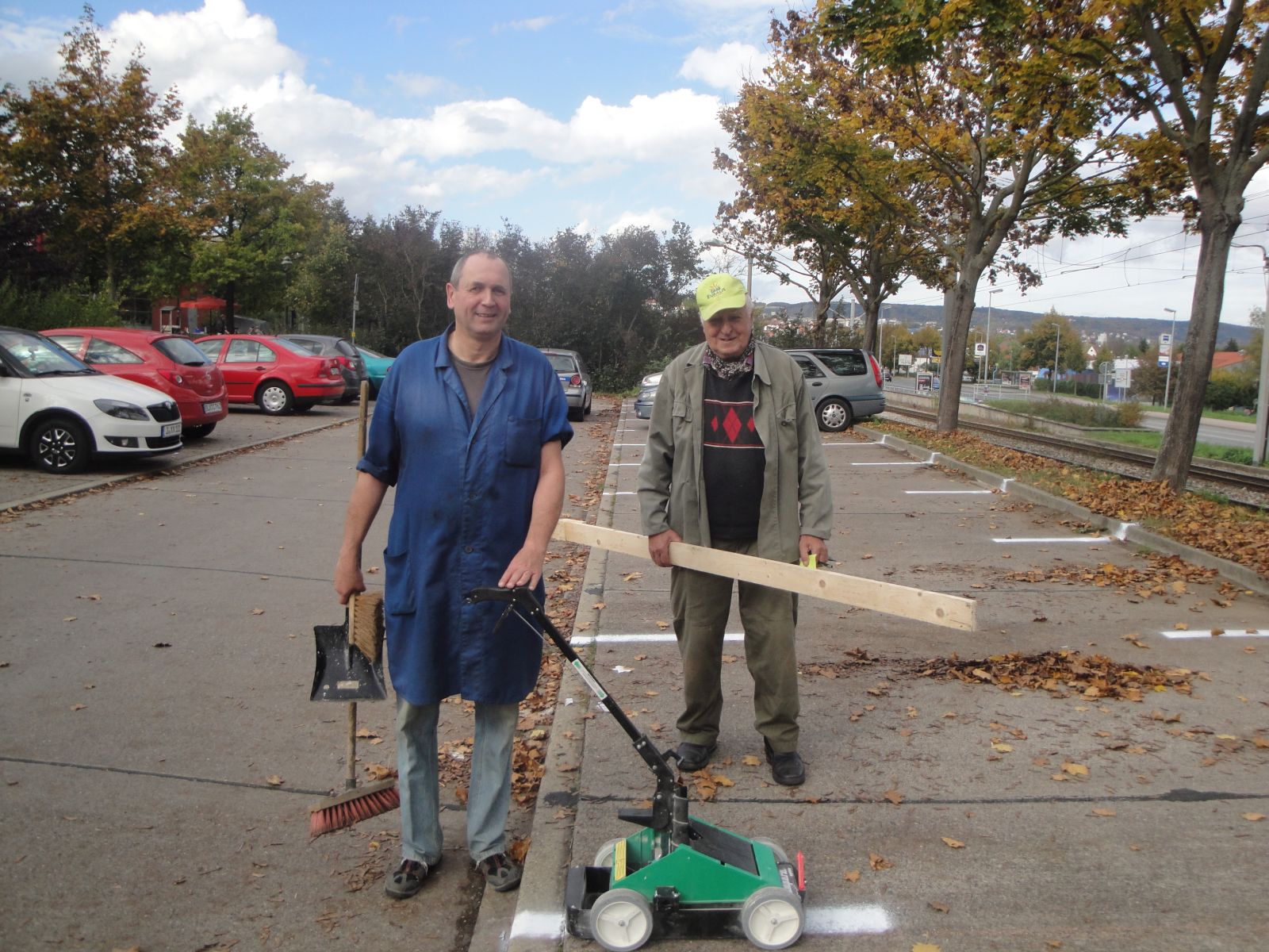 Jena WInzerla. Markierungsarbeiten