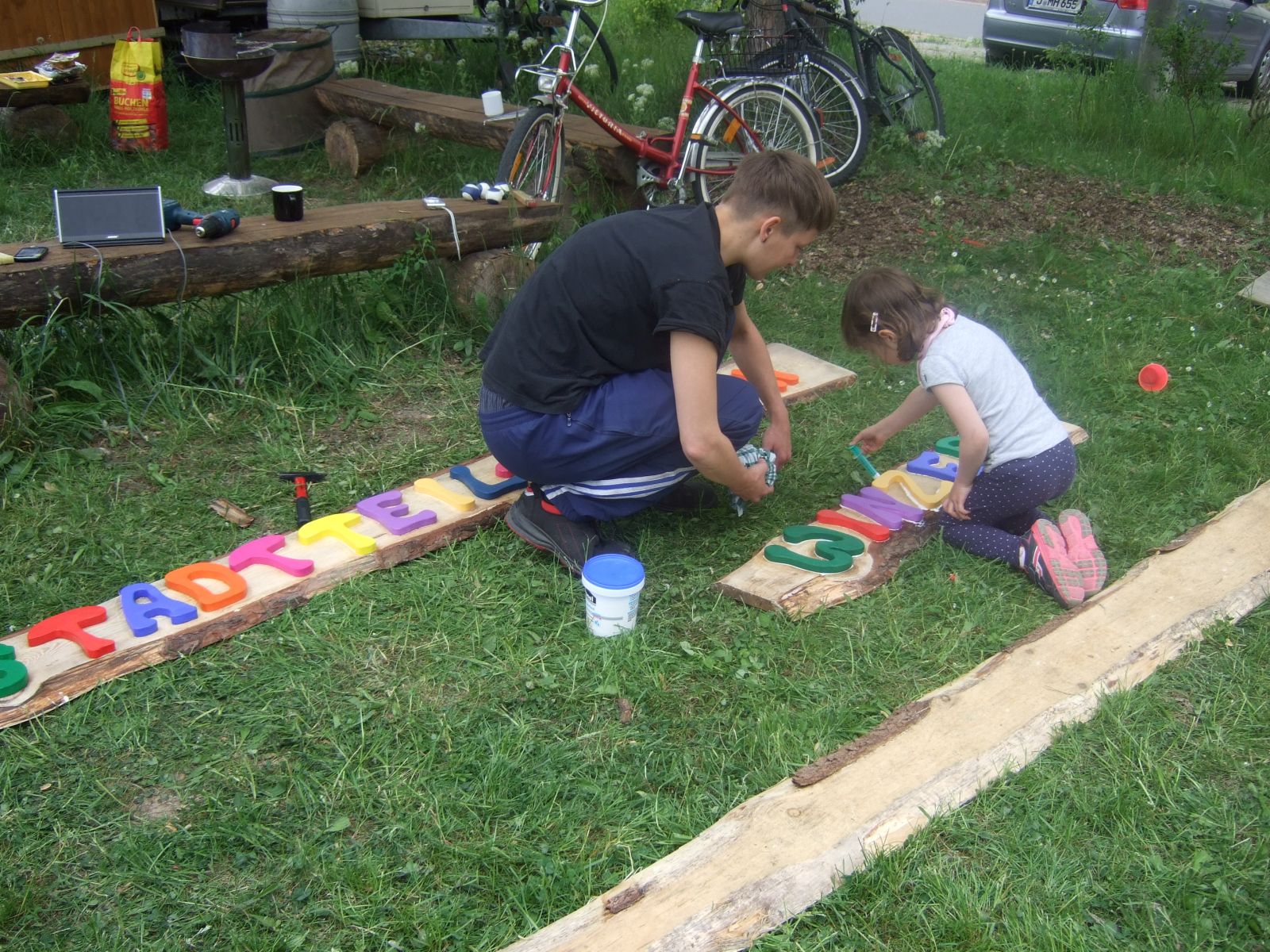 Jena Winzerla. Stadtteilgarten Arbeitseinsatz