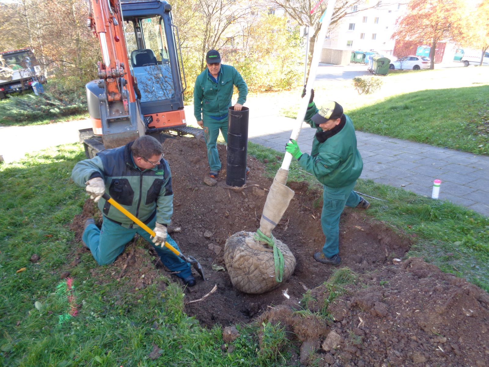 Jena Winzerla. Pflanzaktion an der Wasserachse