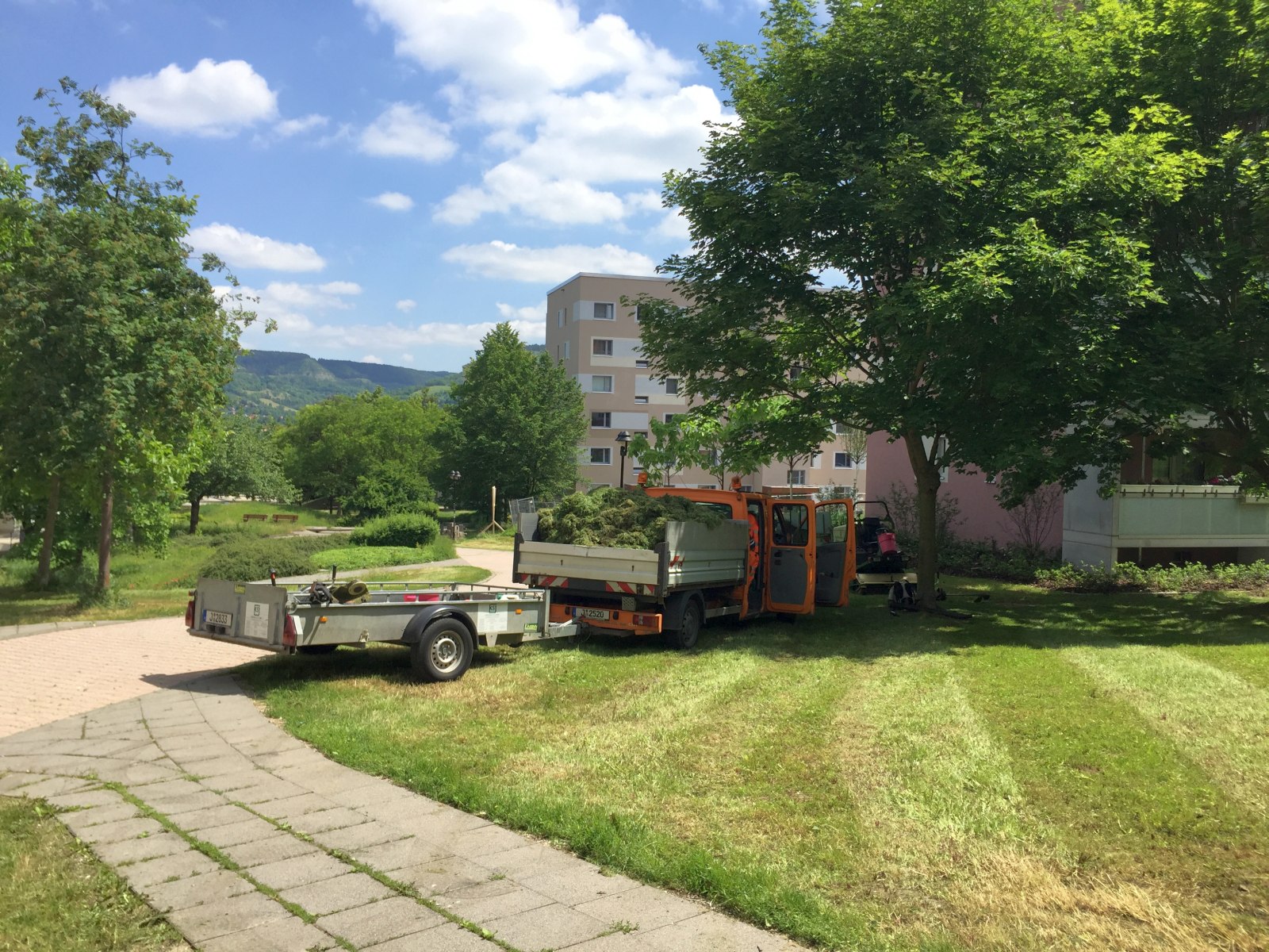 Jena Winzerla. Rasenmahd KSJ Heiko Hilpert