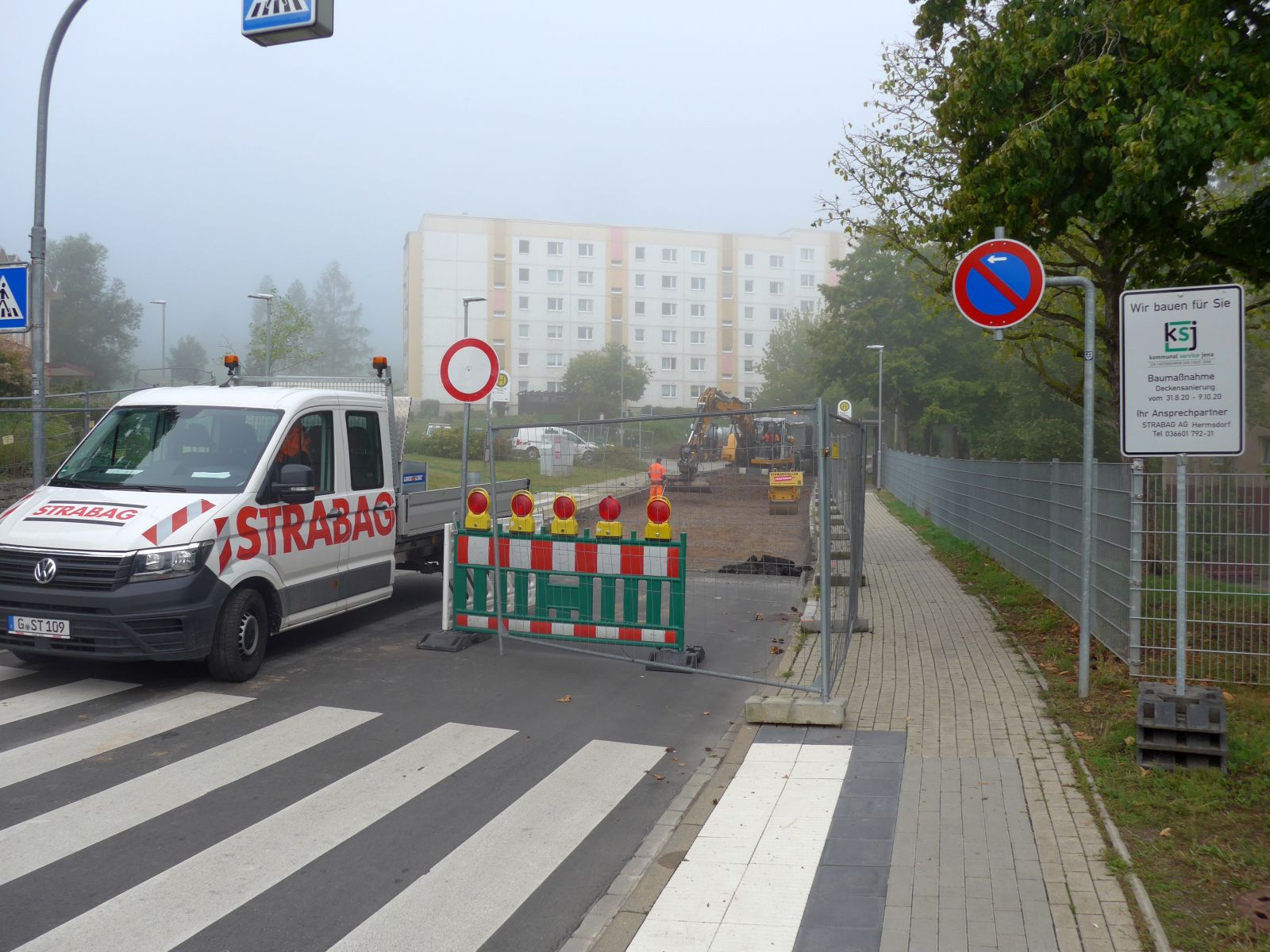Jena Winzerla. Baumaßnahmen Schrödingerstraße