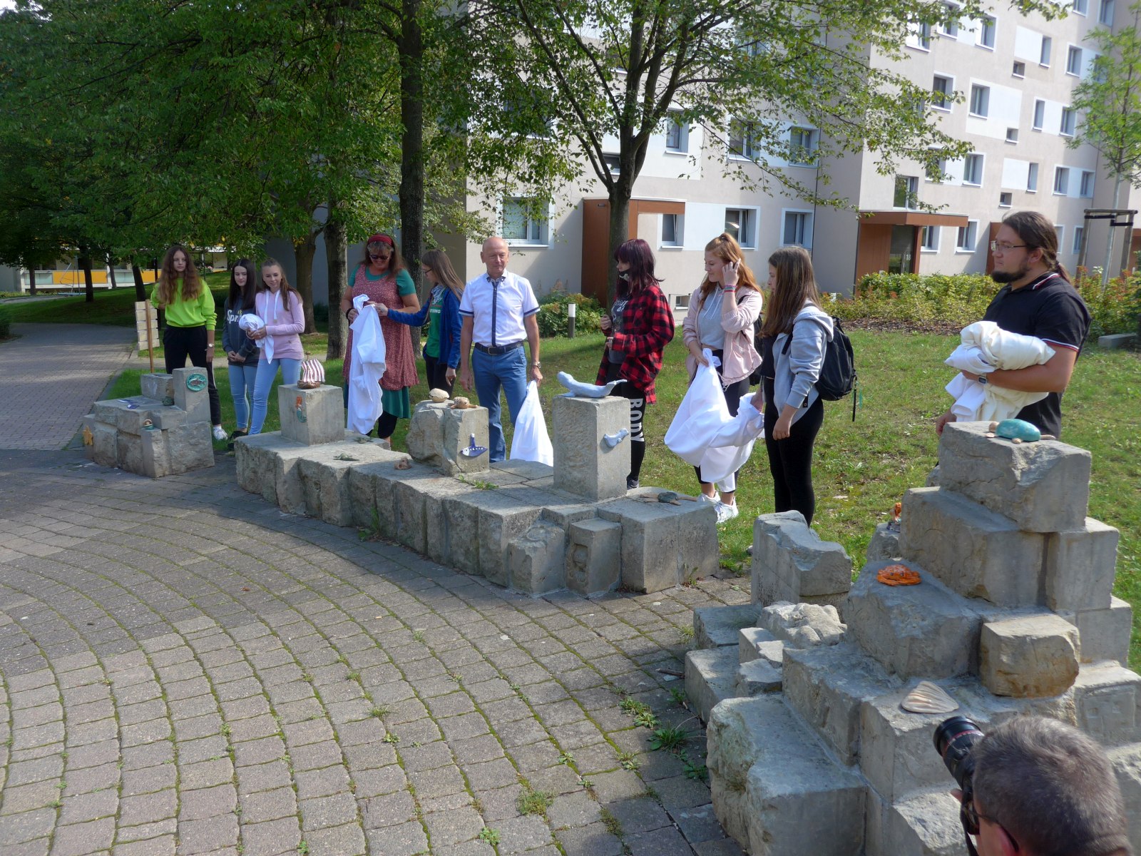 Jena Winzerla. Skulpturen Wasserachse