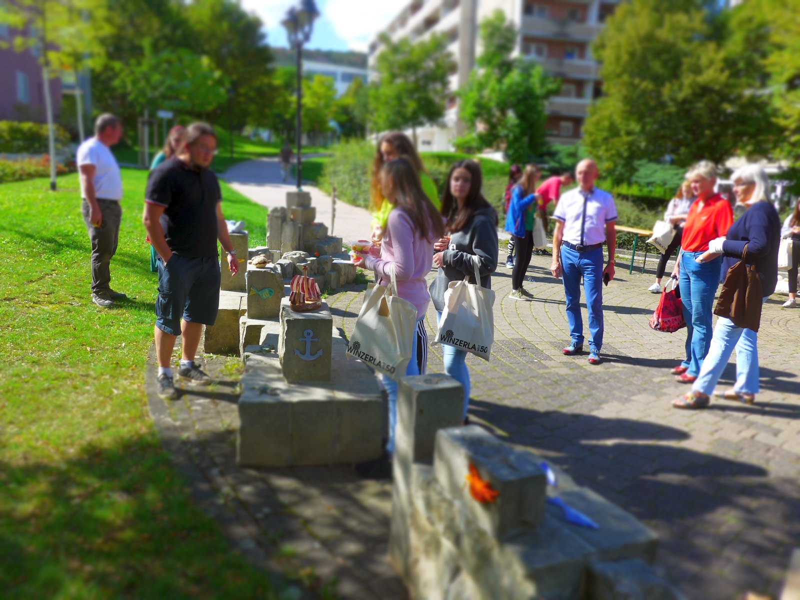 Jena Winzerla. Skulpturen Wasserachse