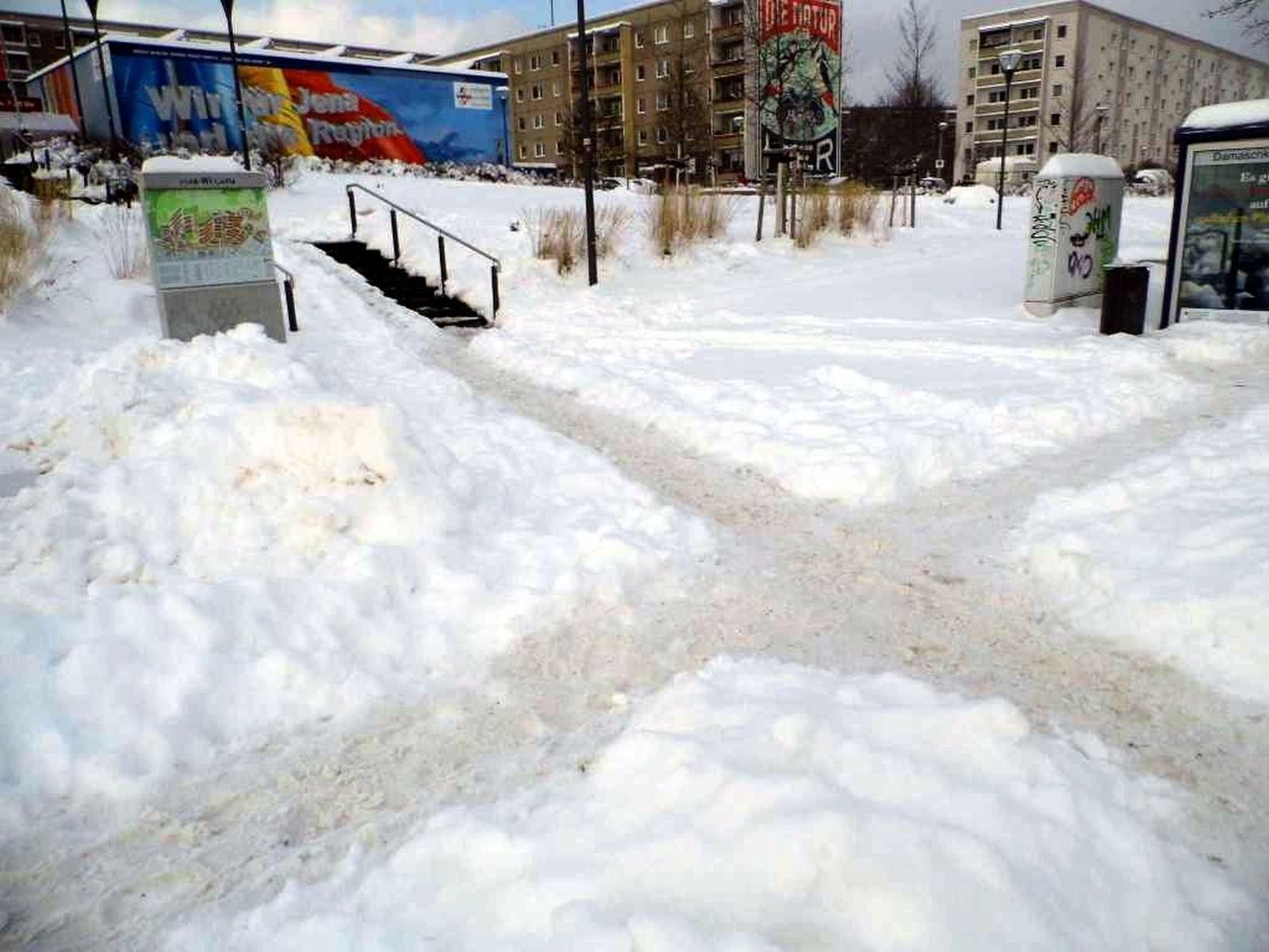 Jena Winzerla. Schneechaos