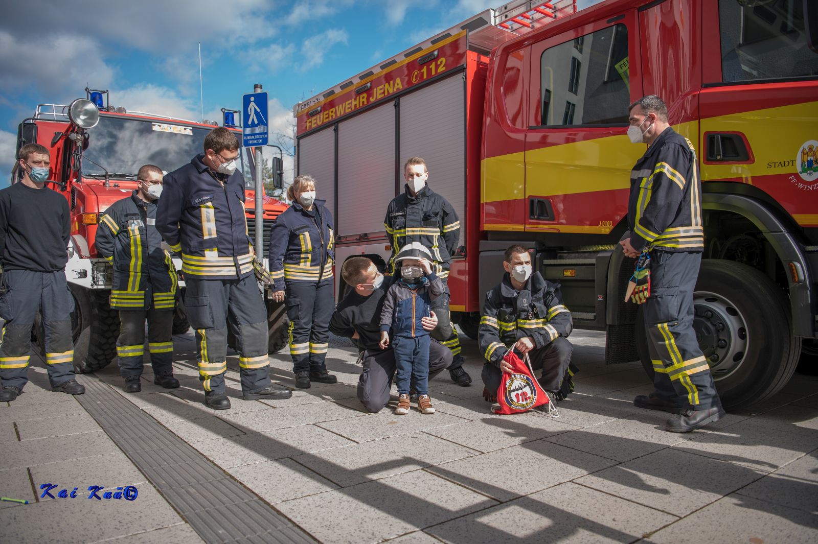 Jena Winzerla. Feuerwehr und Krebspatient