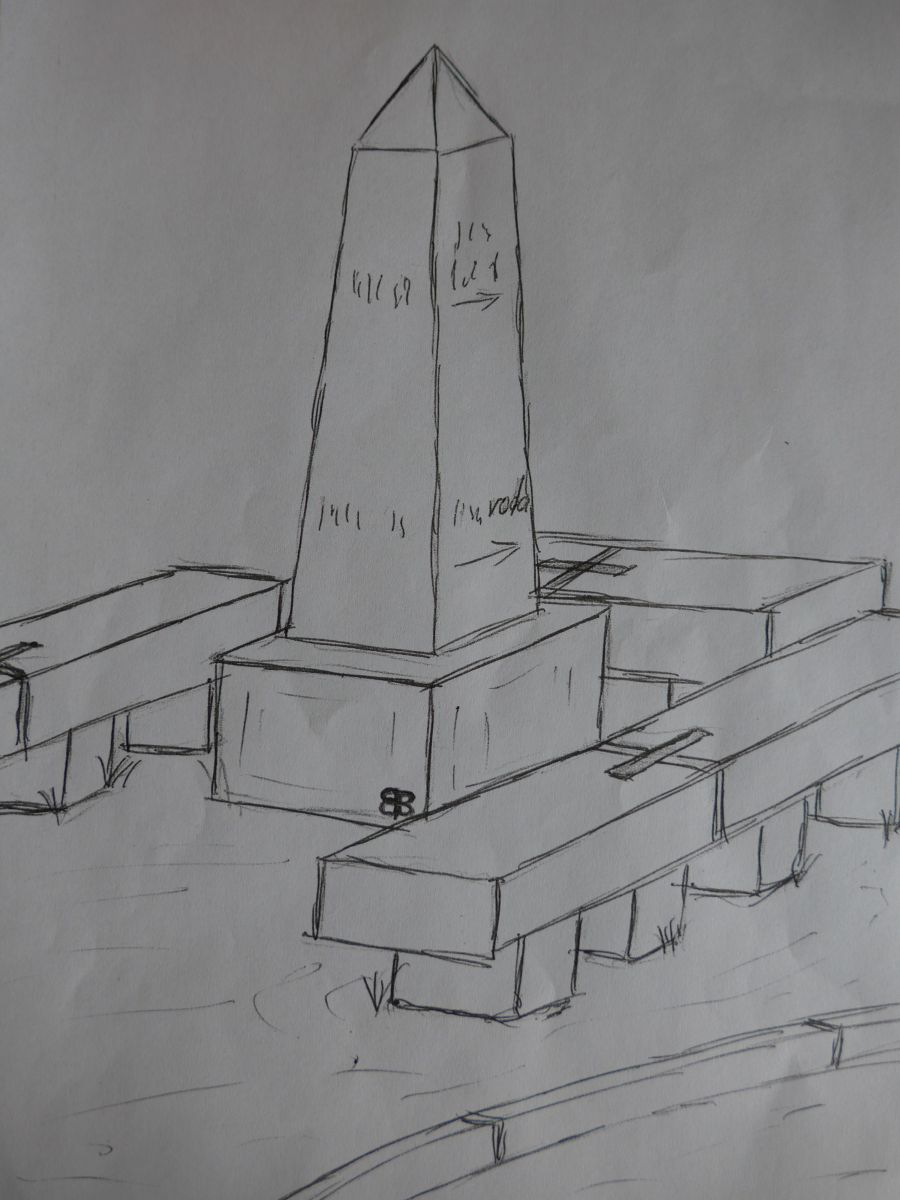 Jena Winzerla. Postsäule Bernd Böhme